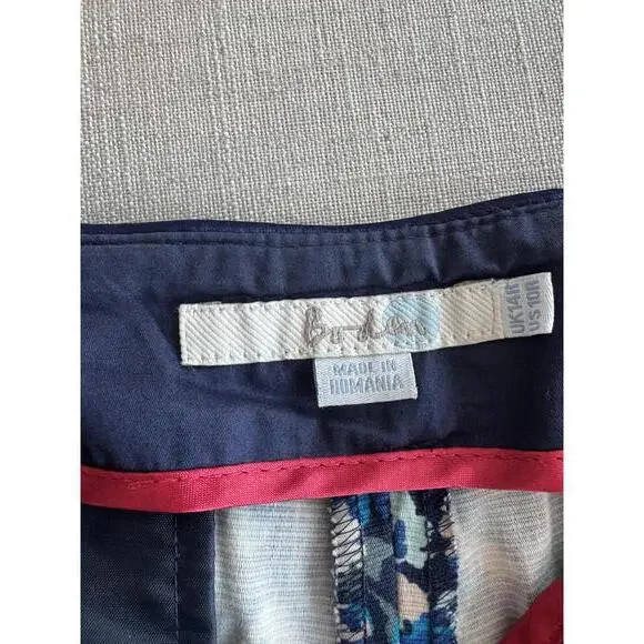 Boden Stretch Cotton Blue Floral Pants Women’s Size 10 - Picture 4 of 4